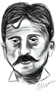Drawing of Marcel Proust