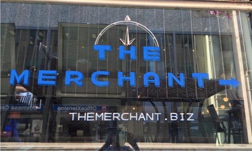 The Merchant Tavern, Toronto: Window Chalk Art.