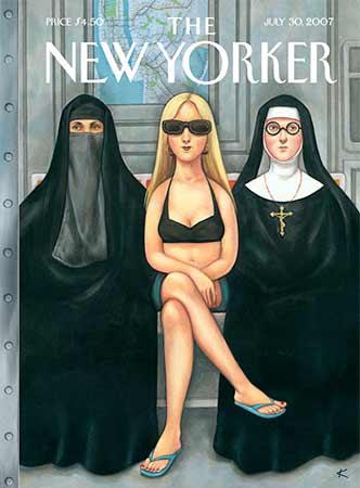 New Yorker cover, "Girls Will Be Girls," by Anita Kunz
