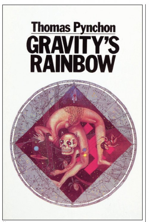 Gravity's Rainbow book cover by Thomas Pynchon. Art by Anita Kunz.