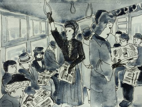 New York Subway, Illustration by Alison Garwood-Jones