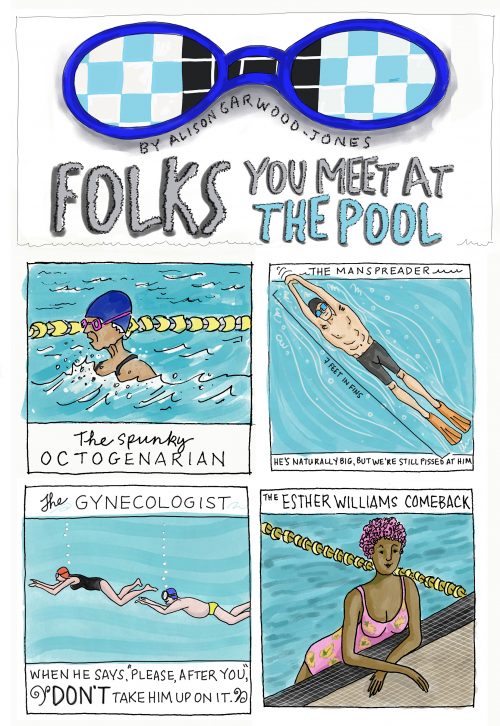 Swimmer stereotypes by Alison Garwood-Jones