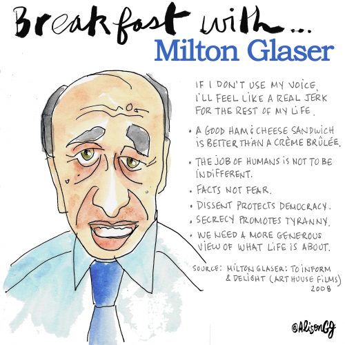 Illustration and quotes by Milton Glaser by Alison Garwood-Jones