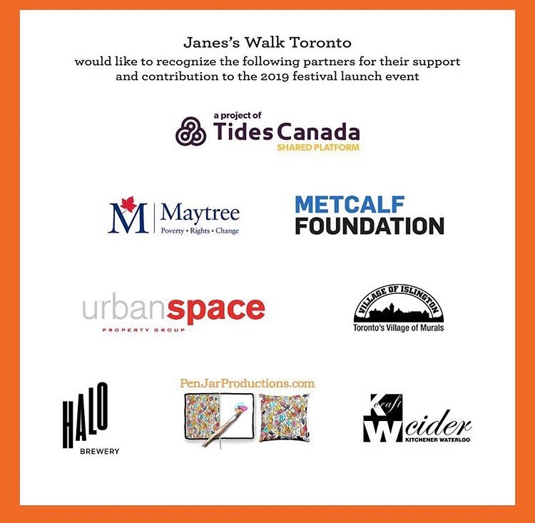 Jane's Walk Toronto 2019 Sponsors