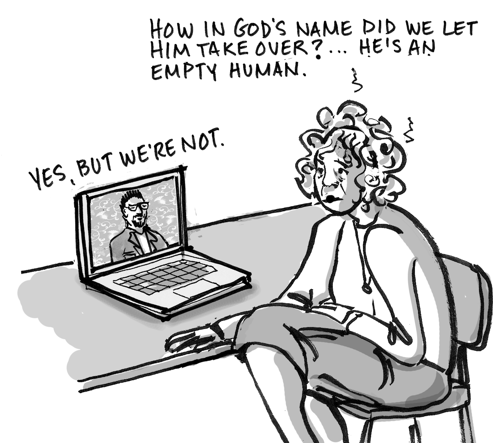 Zoom Conversation during Covid-19: comic Alison Garwood-Jones