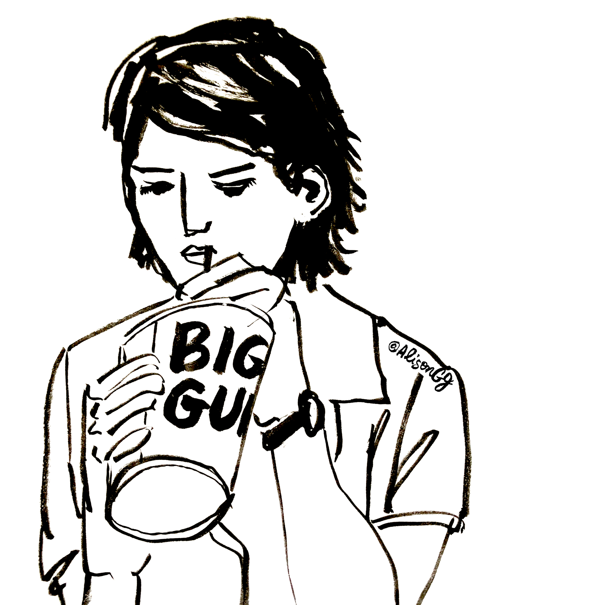 Winona Ryder and her Big Gulp in Reality Bites