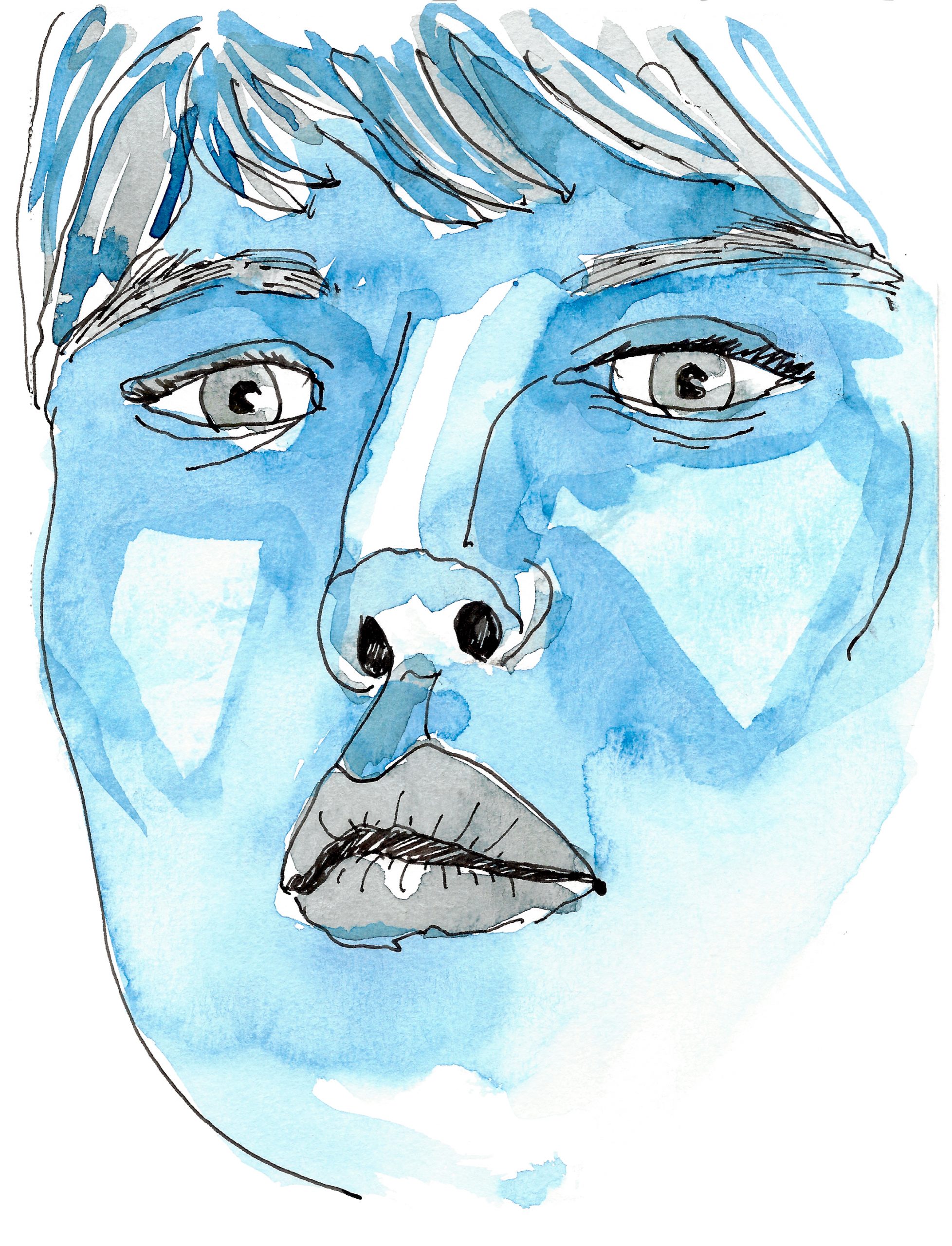 Blue woman by Alison Garwood-Jones