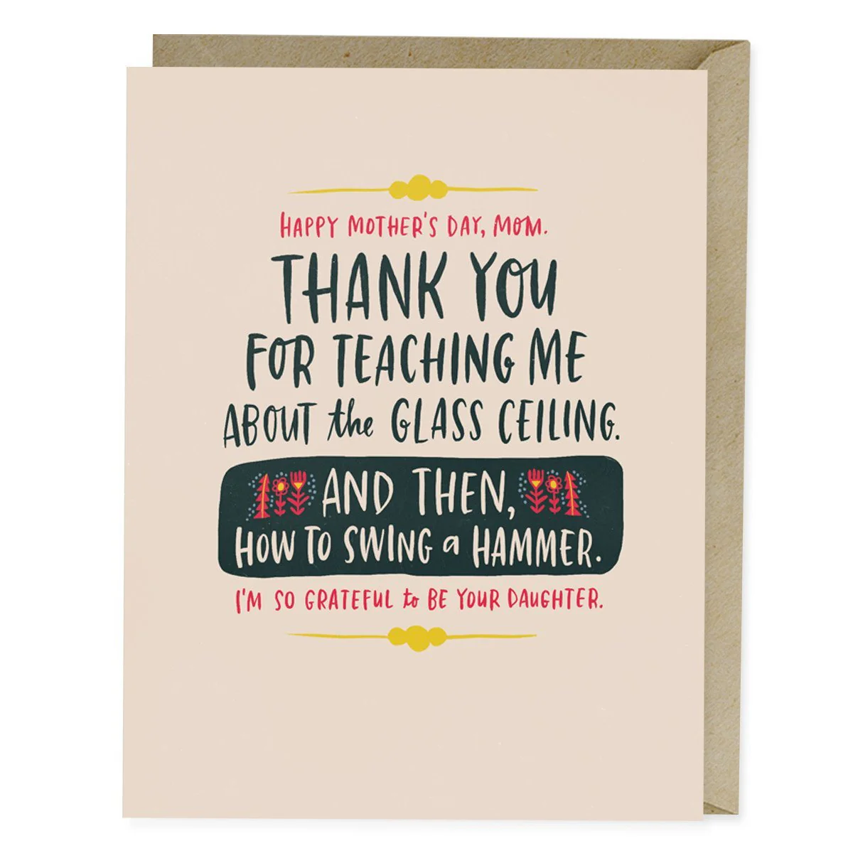 Glass Ceiling Mother's Day Card by Em & Friends