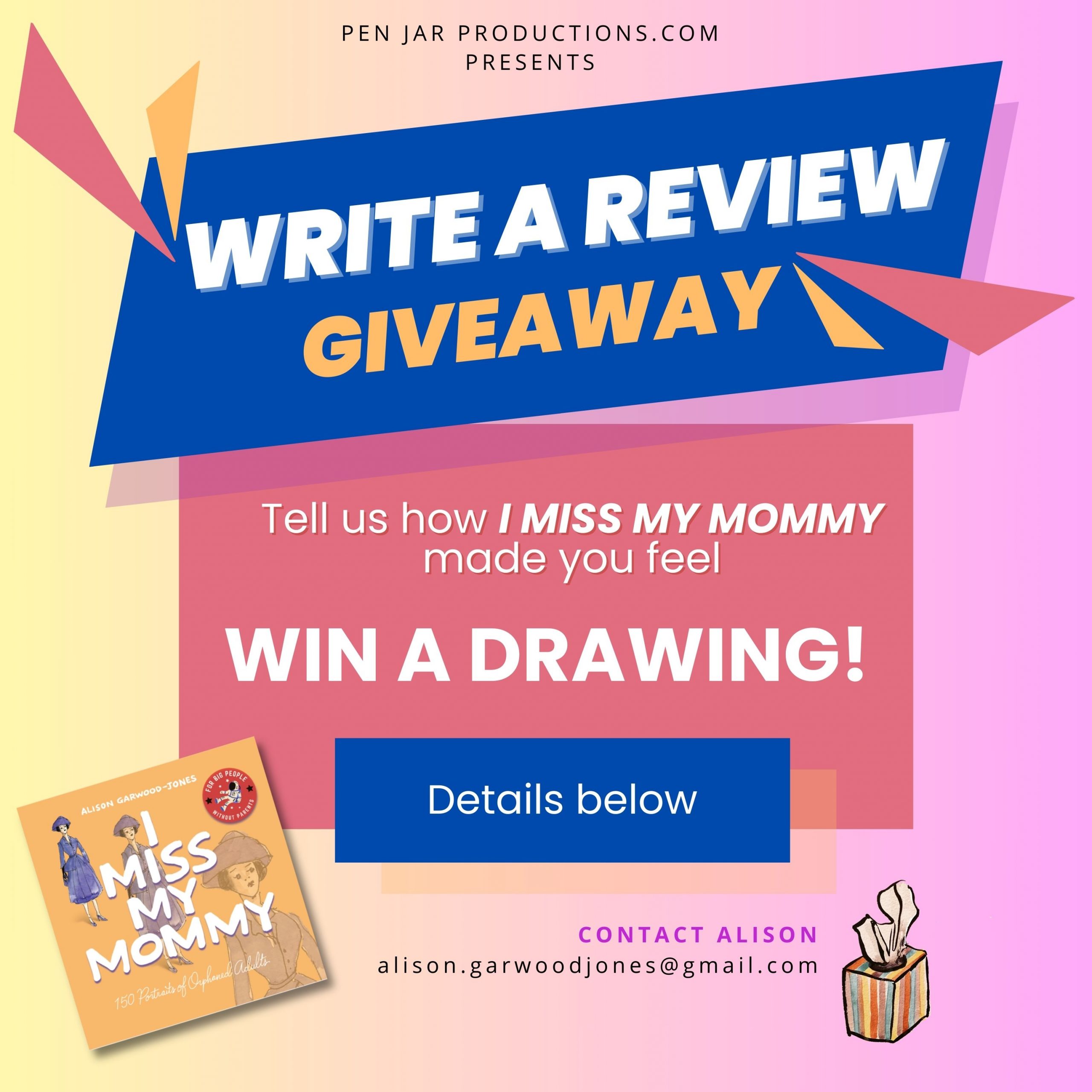 Book giveaway for I Miss My Mommy, the graphic novel for orphaned adults