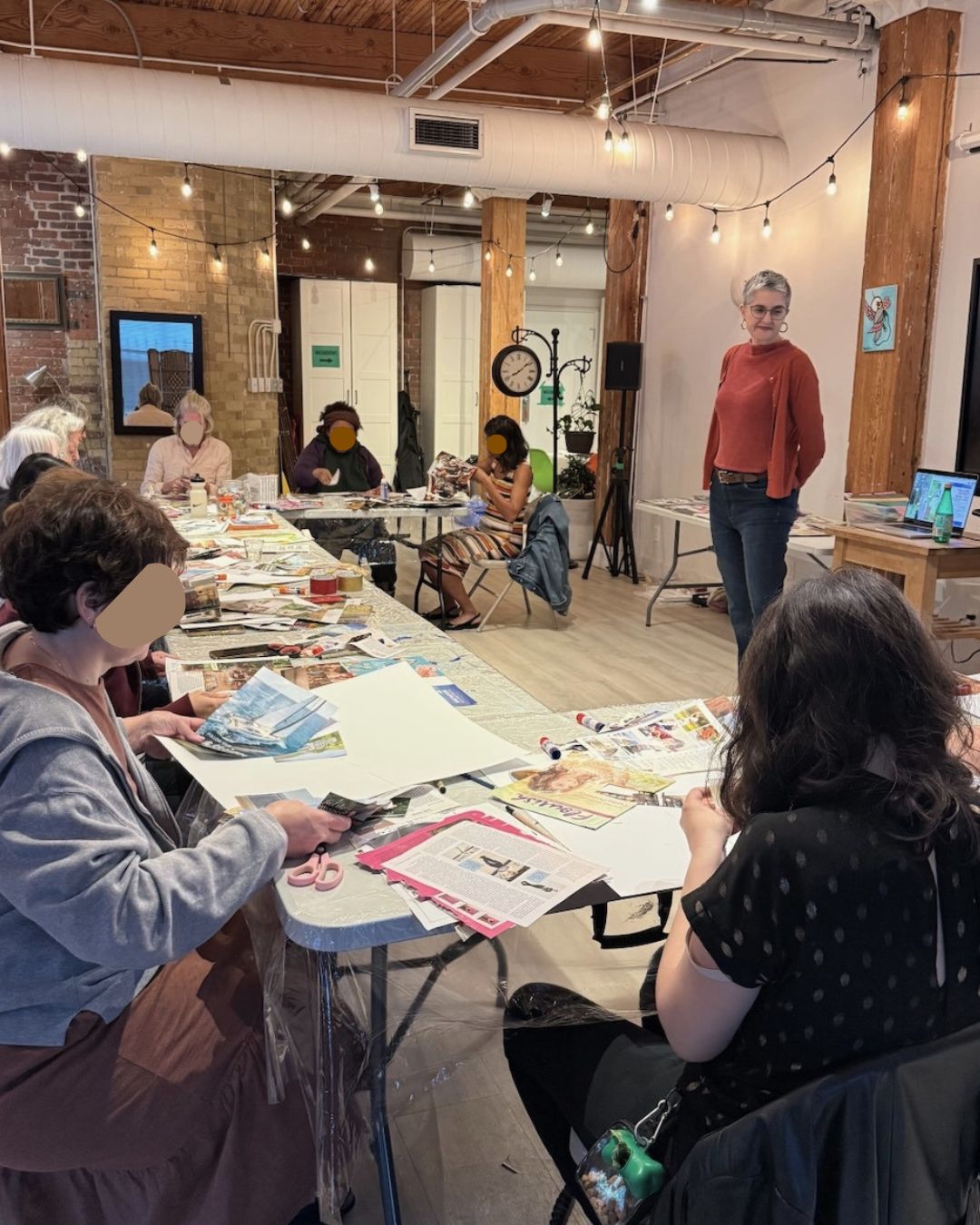 Alison Garwood-Jones teaching art classes at Jamii Esplanade Toronto