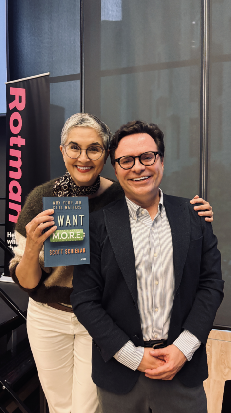 Scott Schieman and Alison Garwood-Jones at his book launch at the Rotman School of Management